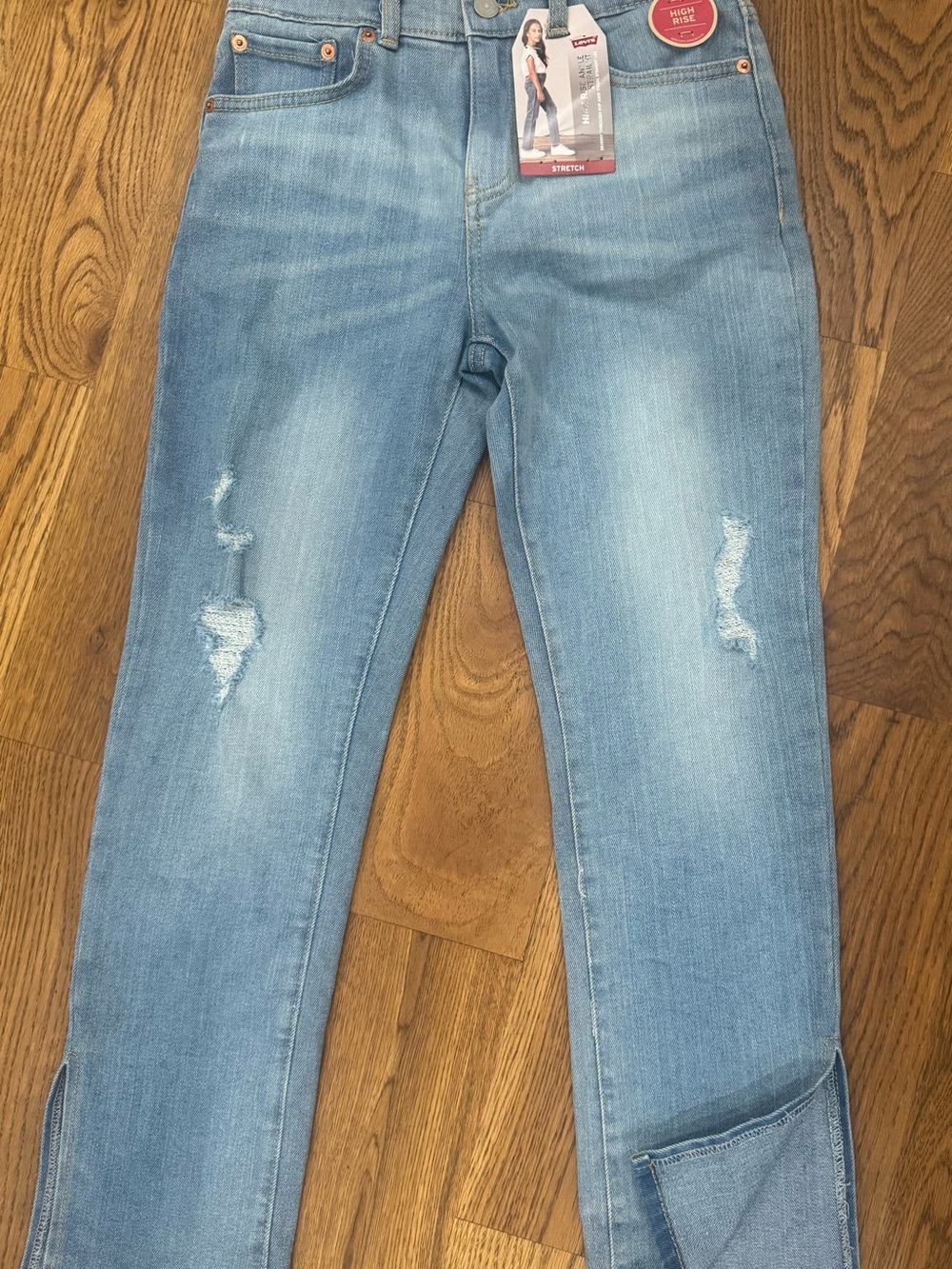 Levi's Light Blue High-Rise Ripped Girl’s Jeans